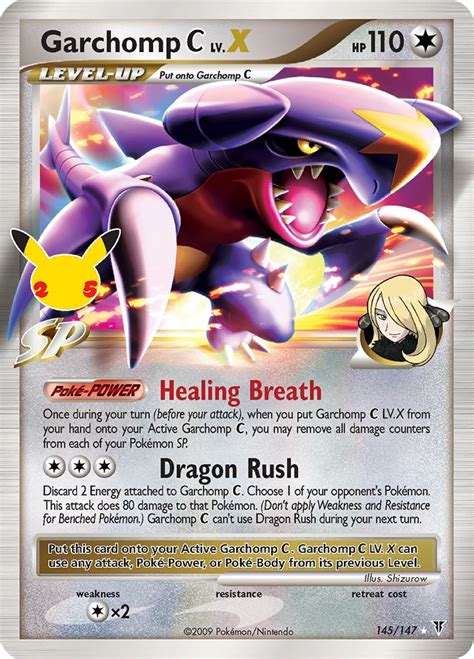 garchomp lv x celebrations|cynthia's garchomp card.